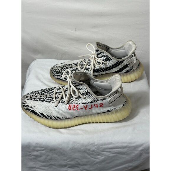 Adidas Yeezy 350 V2 Zebra CP9654 White Black Red Sneakers Men\'s Size 10 SPLY-350 main image 5